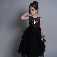 Children's clothing sequins sleeveless princess dress summer girl birthday party show dress