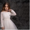 Children's clothing girl long-sleeved princess dress in the big boy performance piano flower girl mesh gown dress