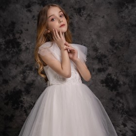 Children's clothing girls princess skirts white pettiskirts big children's dresses catwalk costumes