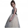 Children's clothing sequins short-sleeved girl princess skirt polka dot dress