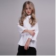 Spring new children's white shirts, big children, parent-child clothes, white shirts, boys and girls shirts
