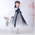 Children's Hanfu jacket skirt girls costume super fairy Chinese style clothing spring and summer new gradient dress