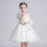 Children's dress summer dress new dress children's dress fluffy mesh yarn skirt Liuyi performance dress