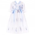 Girls short-sleeved dress summer new national style costume children's hanfu costumes