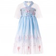New girl summer dress cotton middle-aged boy Chinese style Han costume costume skirt mesh princess skirt