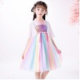 Children's clothing Hanfu Chinese style summer skirt bowknot mesh yarn fairy rainbow skirt