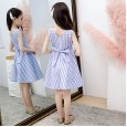 Children's summer new girl plaid vest skirt female baby princess dress