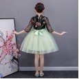 Girls summer dress new style small and medium-sized children's princess skirt fluffy mesh gauze skirt Chinese style girl dress