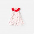 Summer new sleeveless children's dress children's clothing doll lapel strawberry mesh girl dress