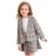 Spring new retro plaid children's suit children's wear Prince of Wales suit suit girl suit