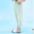 Spring and summer new long pants children's clothing girls foreign lantern pants wave point children's mosquito pants