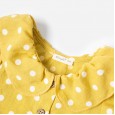 Summer new children's skirt suit children's clothing Peter Pan collar wave point girl short sleeve suit