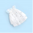Summer new girl puffy princess dress children's clothing fungus lace white embroidered mesh dress