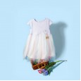 Summer new puffy princess skirt children's clothing fresh rainbow mesh girl dress