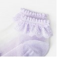 Summer new 3-8 year old girl princess thin section candy color cool thin transparent crystal children's socks 1 pair