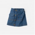 Spring new children's skirt children's spring and autumn A-line skirt single-breasted girls denim skirt