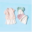 Summer new children's suit children's clothing plaid short-sleeved skirt pants girls suit