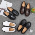 Small leather shoes female retro college style word buckle student summer jk uniform Mary Jane shallow mouth single shoes