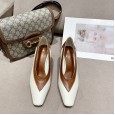 Spring new product small square head color matching temperament single shoes fashion wild commuter OL shallow mouth high heel women's shoes