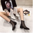 Roman sandals female tide thick with autumn new square head net boots wild hollow sandals