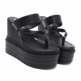 Summer new clip toe slope with thick bottom waterproof platform beach muffin sandals and slippers 921-5