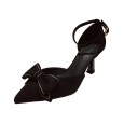 Spring style new pointed bow high-heeled shoes women's word with hollow fine heel OL shoes