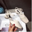 Spring fashion word buckle with square head wild classic round thick with square head professional OL single women's shoes
