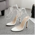 In summer, the front lace-up transparent sandals 653-1A have 40 yard