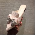 New Muller shoes casual half drag fashion rhinestone bow tie low heel lazy female sandals