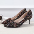 Women's shoes new shoes women's tide wild single shoes women's wedding shoes will be fine with OL pointed high heels