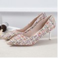 Women's shoes new shoes women's tide wild single shoes women's wedding shoes will be fine with OL pointed high heels