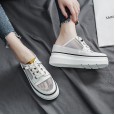 Thick bottom increased sandals Baotou half slippers summer mesh yarn muffin bottom lazy shoes casual sandals female wear