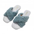 Autumn new flat slippers sheepskin wool super comfortable low heel cross strap women's shoes