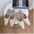 Summer models Rome flat bottom lazy Lingge OL Baotou cool female half drag tide shoes