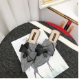New style bow knot pointed hemp baotou half drag flat shoes wear lazy shoes