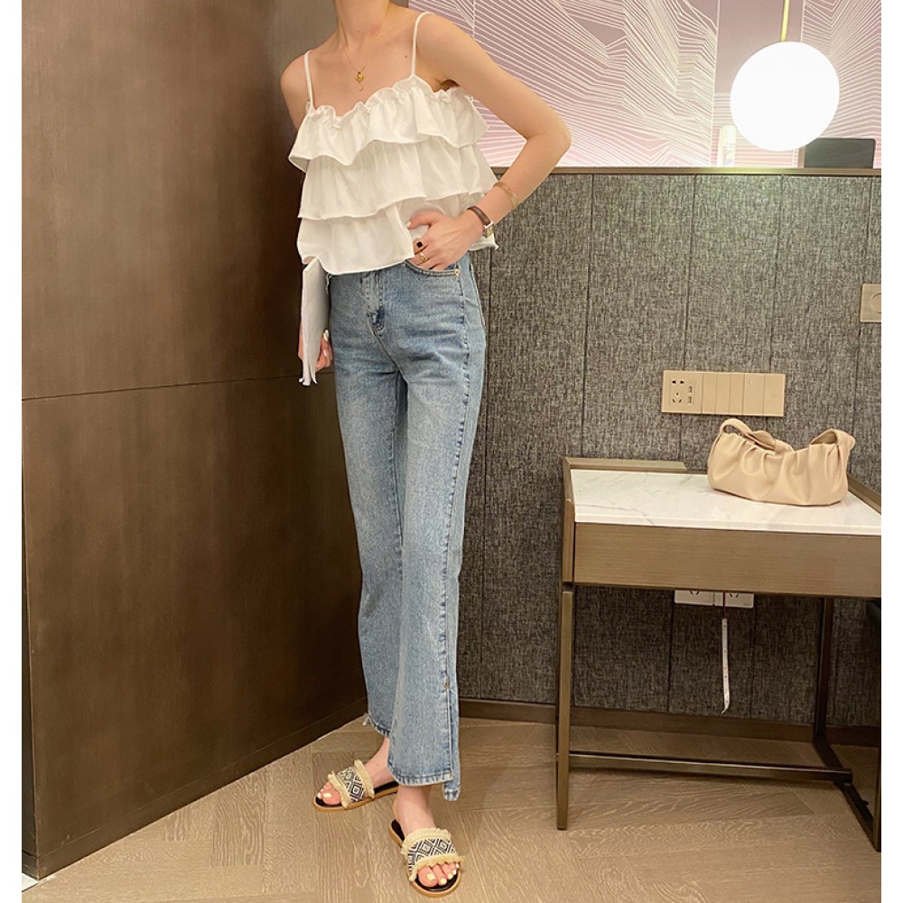 New Product College Style Woven Tassel Flat Open Toe Lazy Slippers Cool Beach Wear
