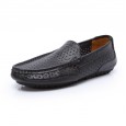 Spring and autumn new top layer leather peas shoes casual trend men's shoes large size men's shoes 44 45 yards