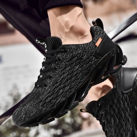 Oversized men's shoes flying woven sports shoes tide shoes men's fish scale casual shoes