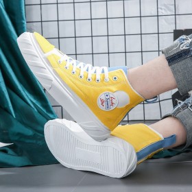 Spring new shoes high-top canvas shoes men's lace wild trend student men's shoes