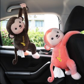 Car Creative Cute Butt Monkey Tissue Bag Hanging Home Bedroom Living Room Tissue Pumping Car Universal Tissue Bag