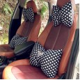Car bow head pillow neck pillow female cute pillow car pillow waist pillow car accessories