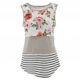 Hot-selling maternity dress printing color matching stripes lace lace vest cross-type nursing underwear