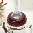 Wide diameter PP material robot bottle 1-3 years old baby bottle curved anti-fall bottle with handle