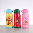 New children's vacuum flask with straw kettle stainless steel creative water cup vacuum insulation cup to send cup cover