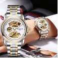 Wallace watch double-sided hollow automatic mechanical watch business luminous belt men's watch casual waterproof watch