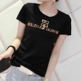 Summer women's body slimming and versatile pure cotton T-shirt large size wild bottoming shirt short sleeve tide