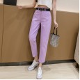 Pants female new summer thin and light straight straight loose super fire cec was thin wild purple jeans tide