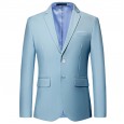 Men's casual suit jacket business solid color two-button single-piece suit jacket men's suit jacket large size