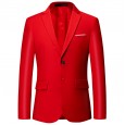 Men's casual suit jacket business solid color two-button single-piece suit jacket men's suit jacket large size