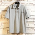 Lapel short-sleeved polo shirt men's plus size loose half-sleeved t-shirt men's comfortable fashion casual